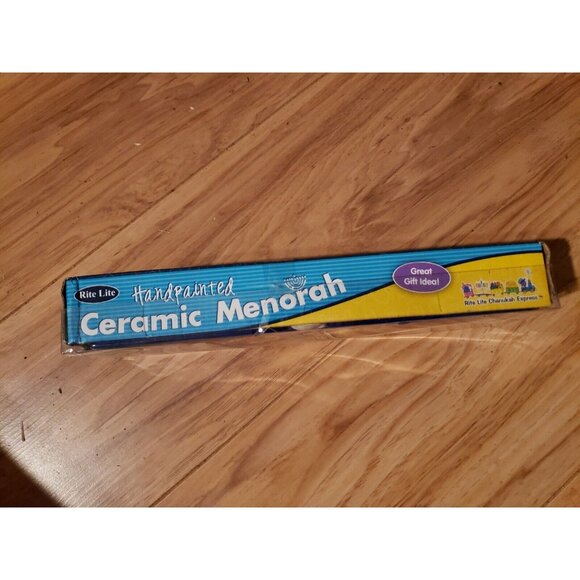 Rite Lite Chanukah Express Noahs Ark Menorah Ceramic Candle Holder Hanukkah 2012 - Picture 7 of 7